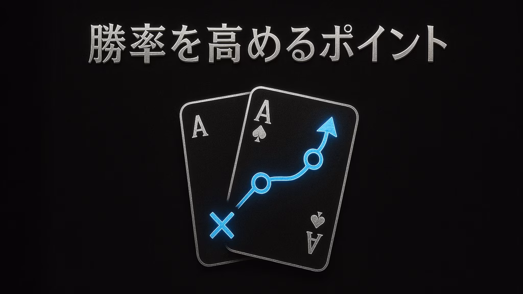 必見のブラックジャック完全ガイド|5大攻略法で最強勝ち方をマスター! 4 勝率を高めるポイント
